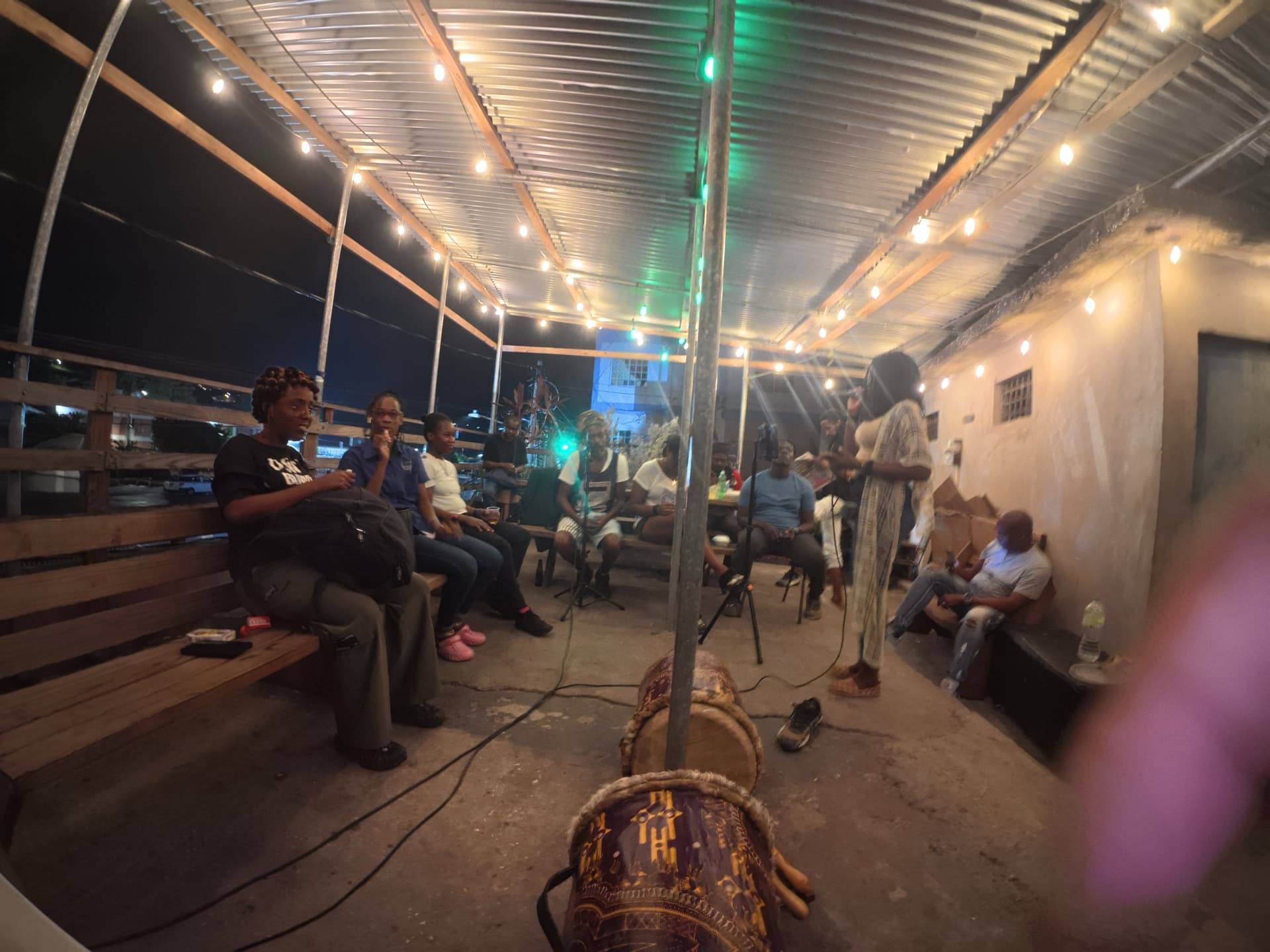 Live performance at an outdoor venue in Montego Bay
